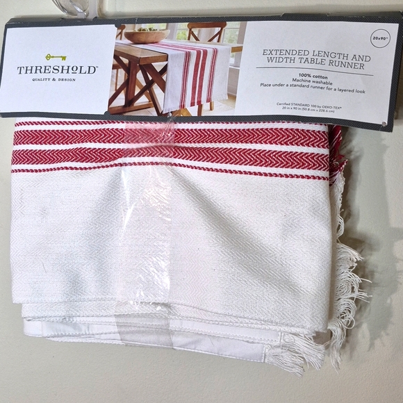 Rustic Country Table Runner Cotton, Lined. Extended Width and Length. 20X90 - Picture 2 of 5